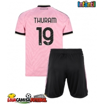 Camisa de Futebol Juventus Khephren Thuram #19 Equipamento Secundário Infantil 2026-27 Manga Curta (+ Calças curtas)